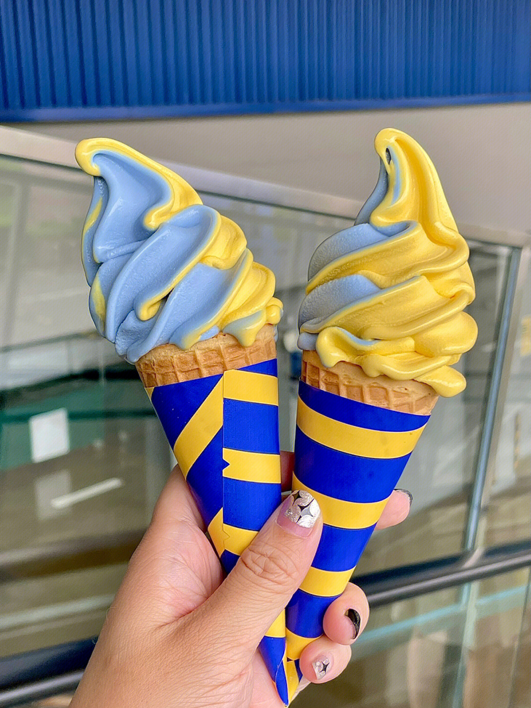 宜家新品冰淇淋蓝黄撞色好夏天