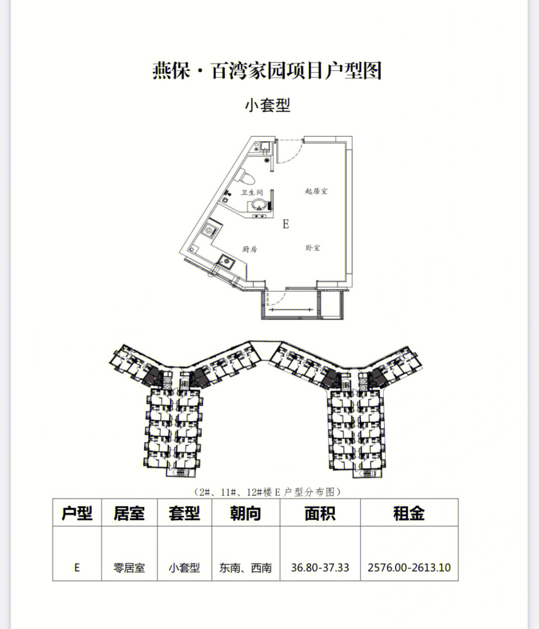 燕保百湾家园项目户型图