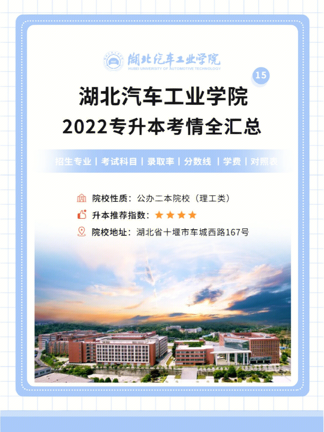 湖北汽车工业学院学费图片