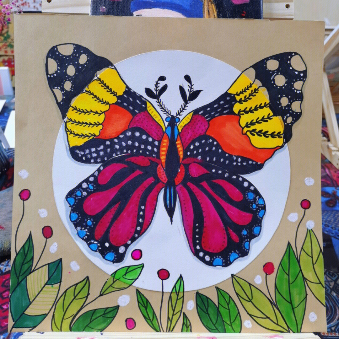 蝴蝶的绘画作品一等奖图片