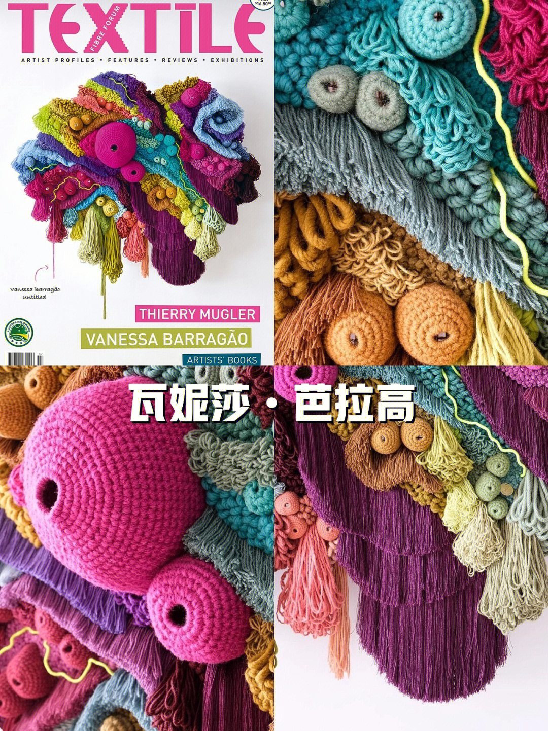 barrag00o)的纤维艺术作品登上著名纺织艺术杂志"textile fibre