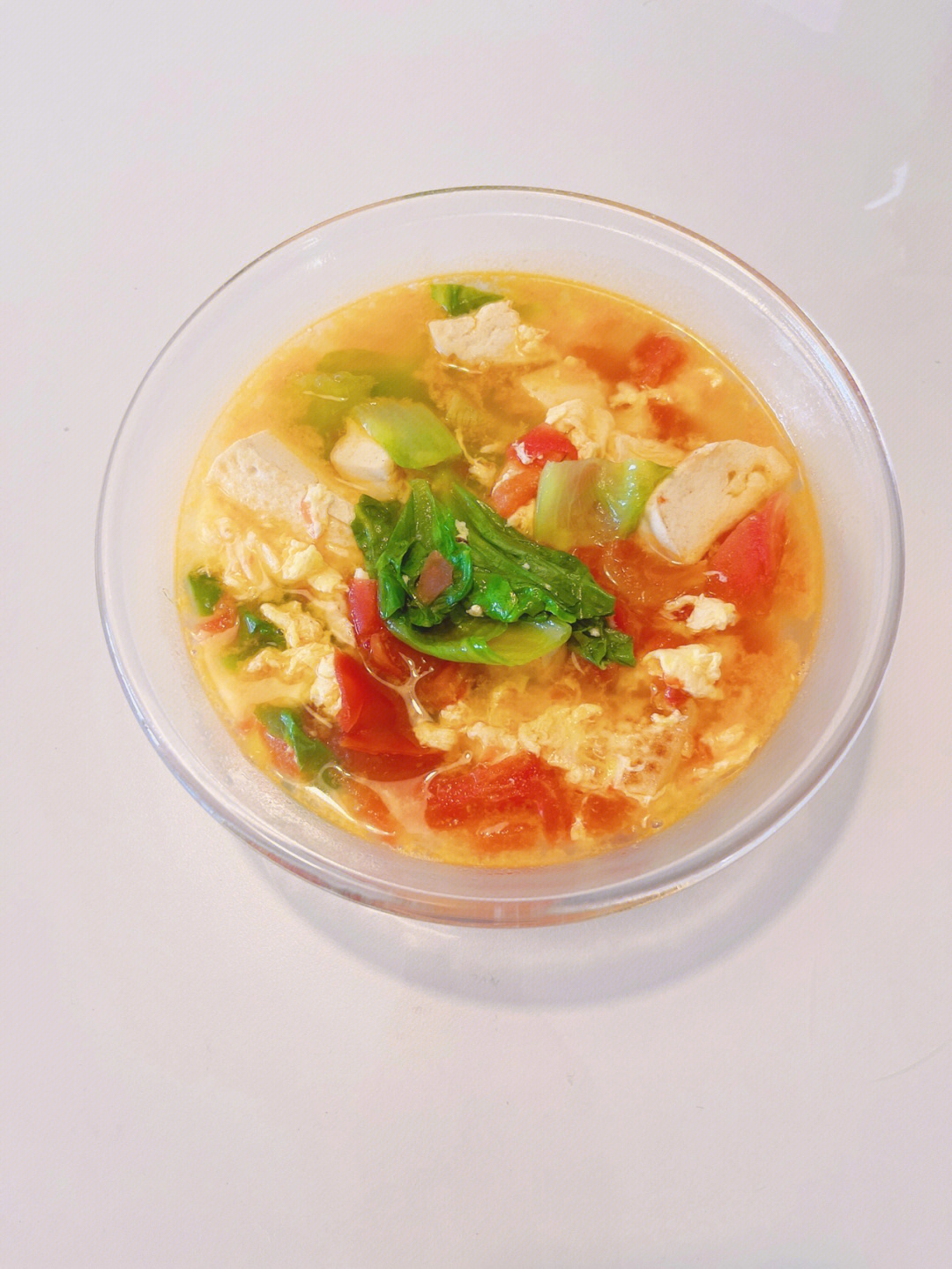 减肥番茄鸡蛋豆腐汤