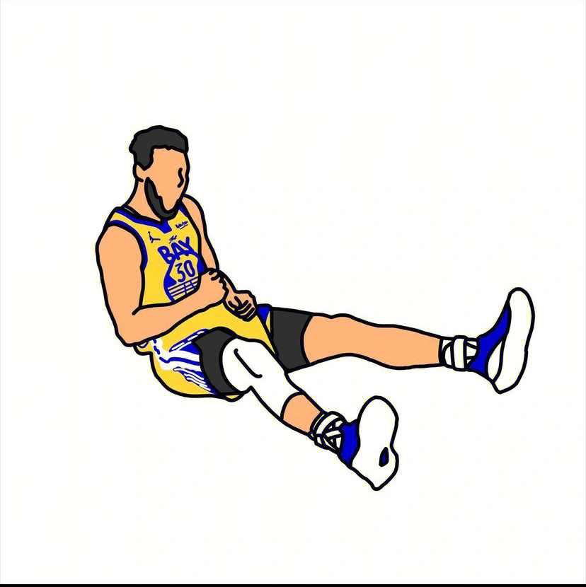 NBA球星简笔画 库里图片