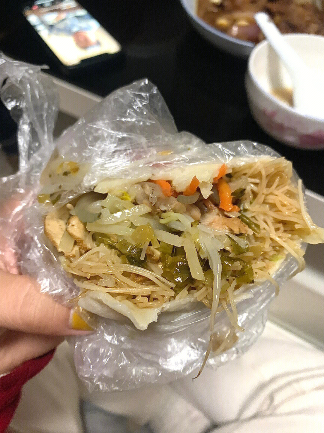 在杭州终于吃上台州正宗的食饼筒了