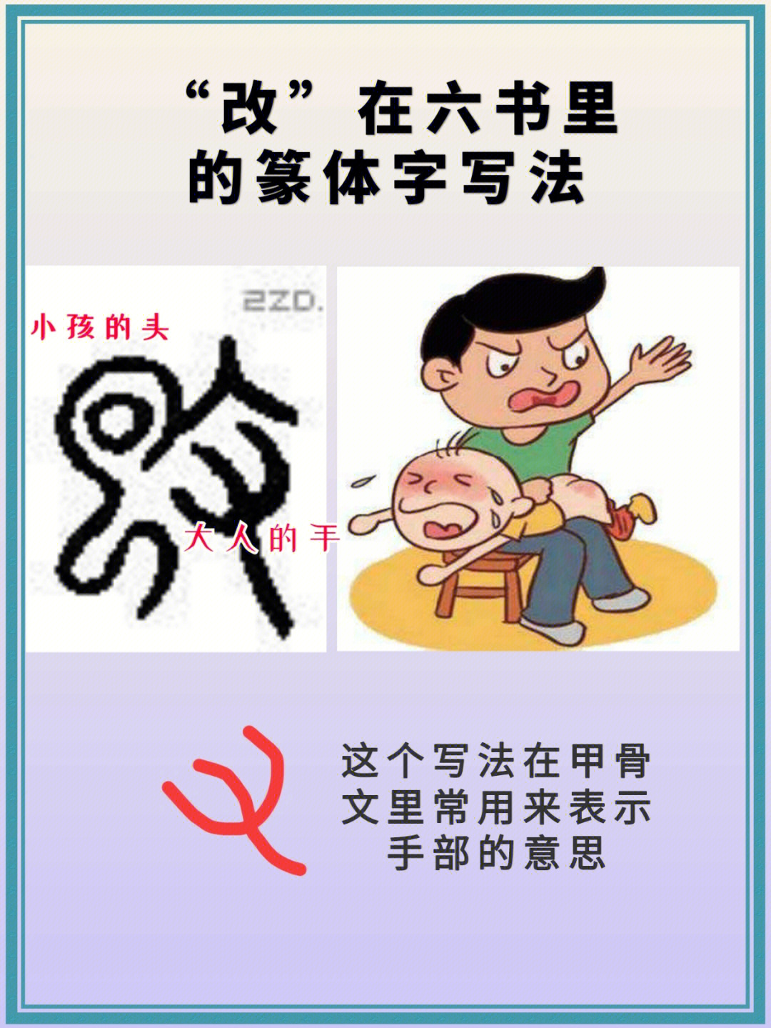 创造这个字的人确实很有意思"改"的本义是指更改,变换,交