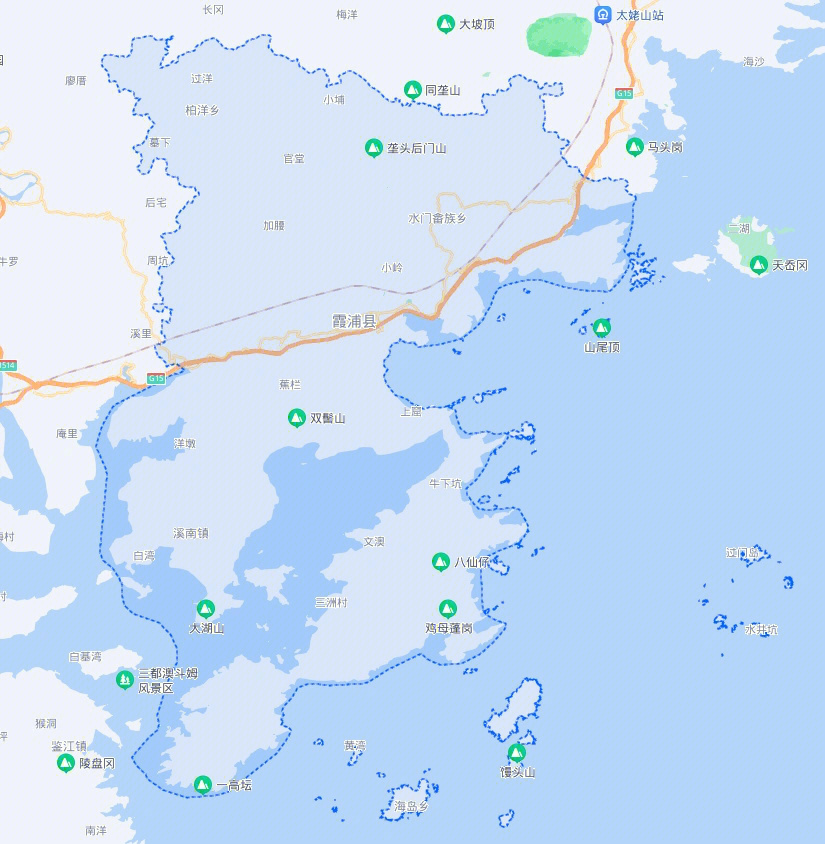 霞浦县地图 乡镇图片