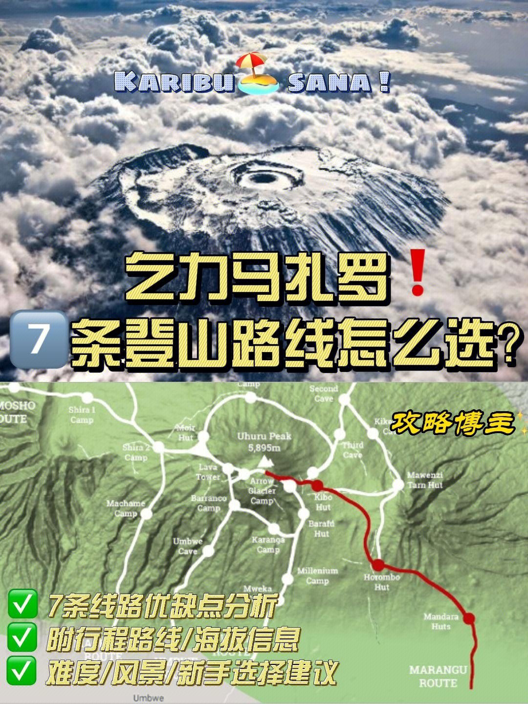 75乞力马扎罗7条登山路线怎么选