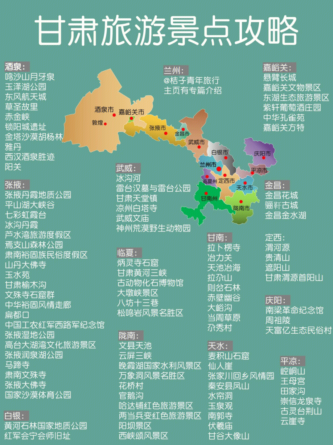 甘肃5a旅游景区名单图片