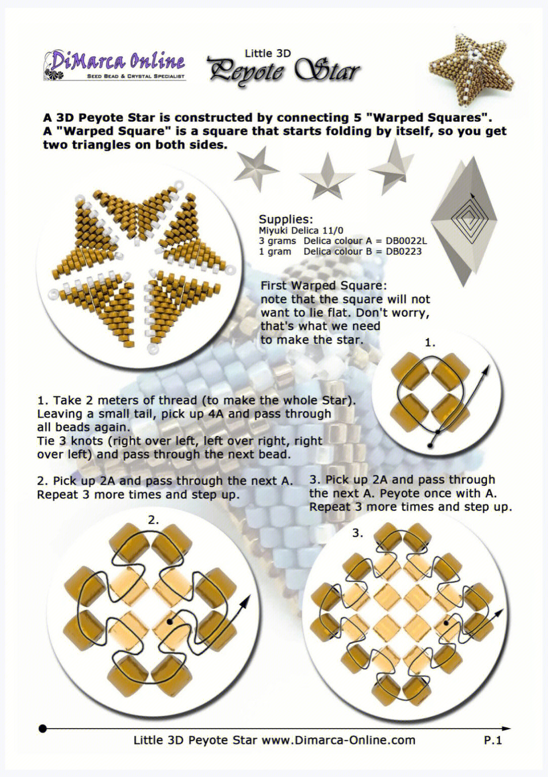 五角星串珠步骤图片