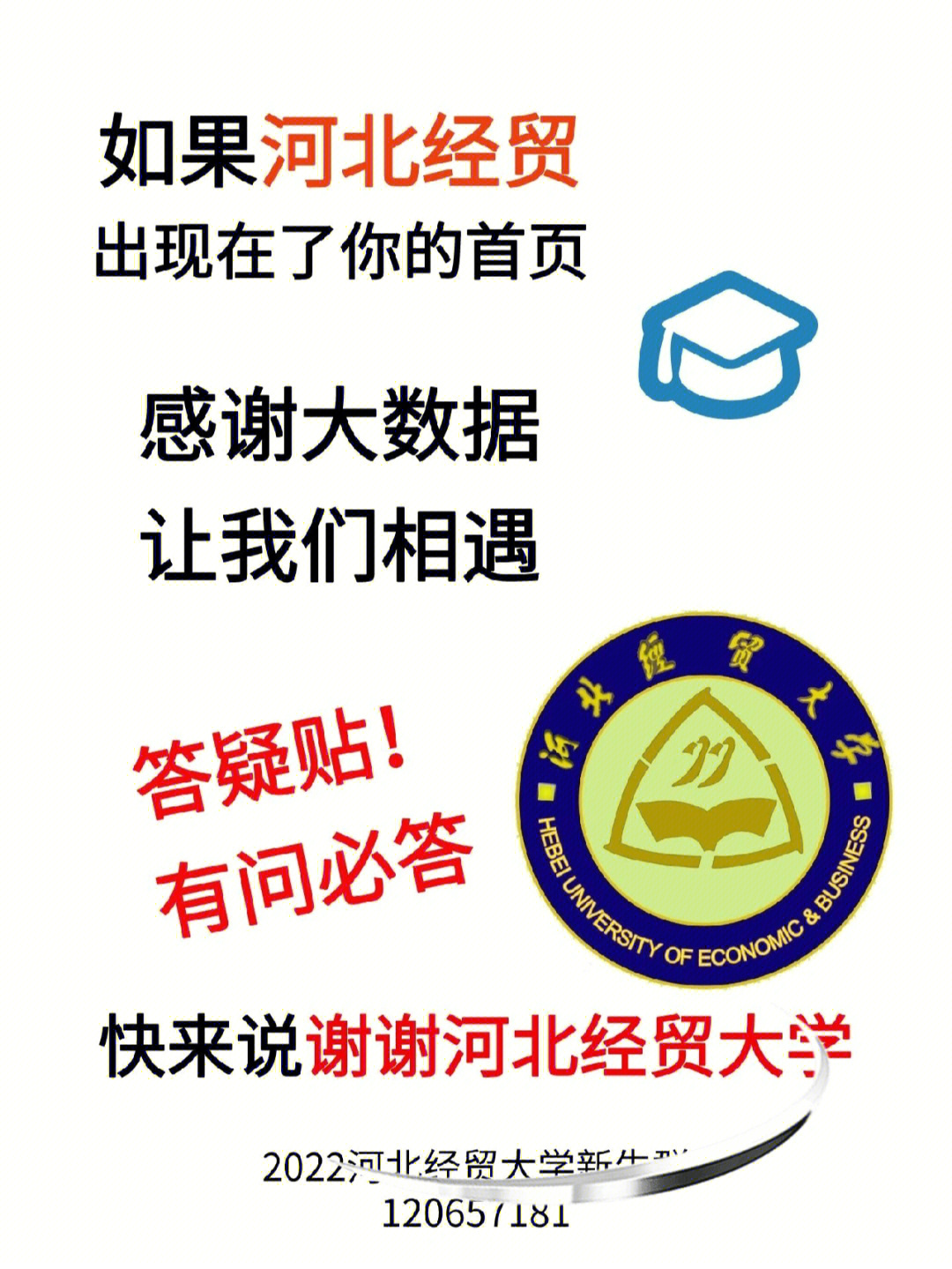 请大数据推给高三党快说谢谢河北经贸大学