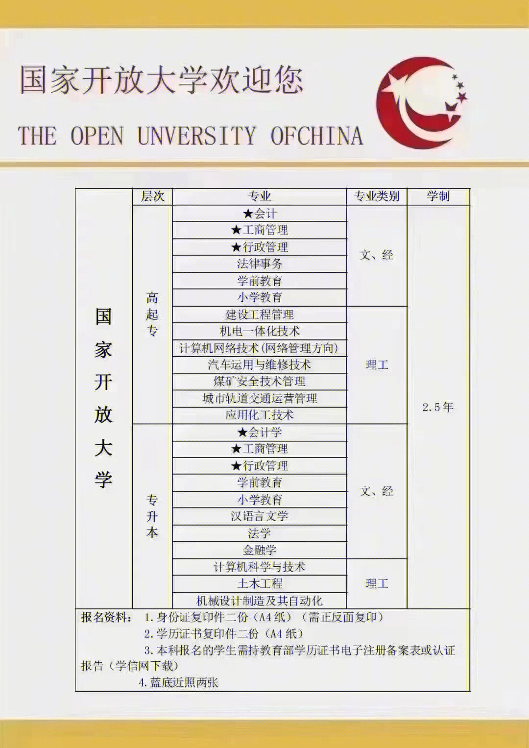 国家开放大学报名中