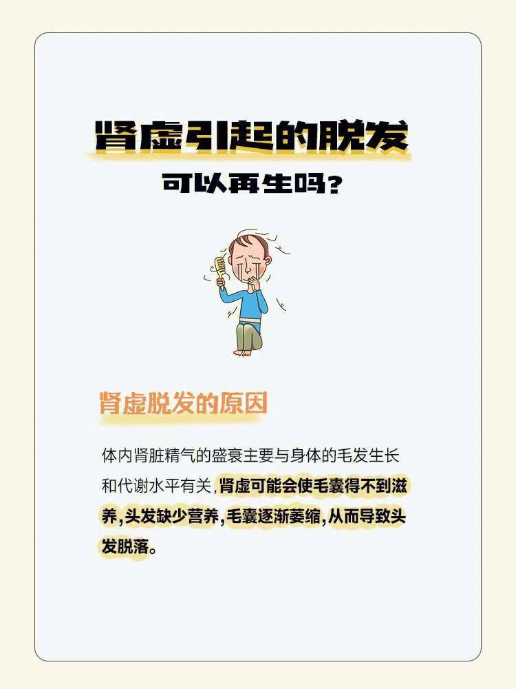 肾虚引起的脱发可以再生吗?