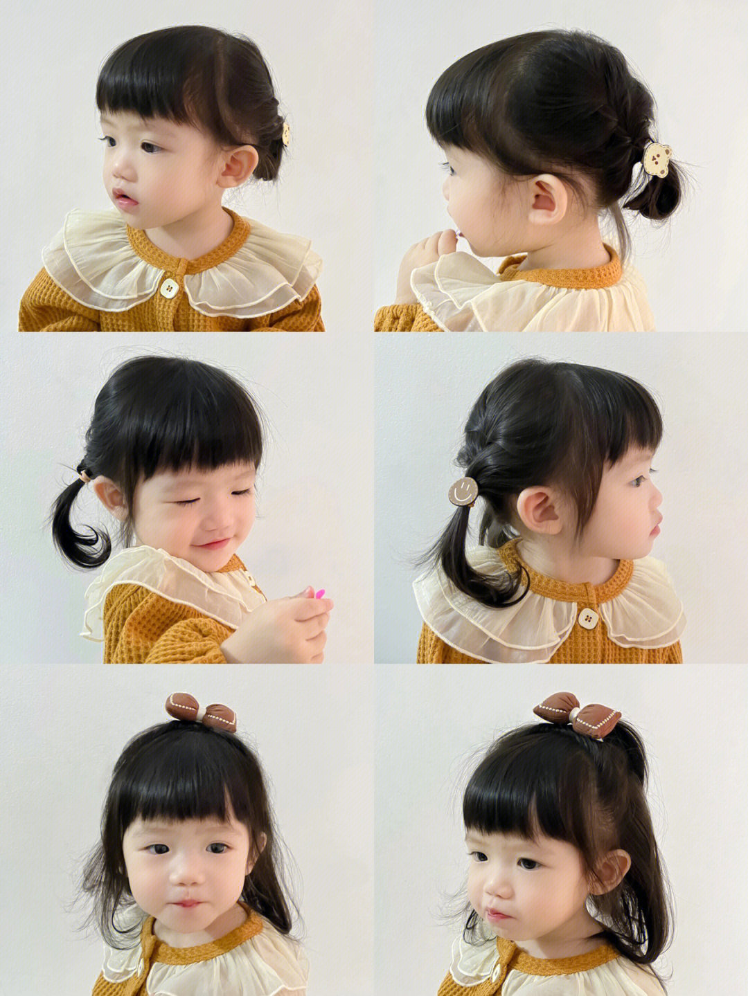 女宝宝发型3款超简单的可爱甜美日常扎发