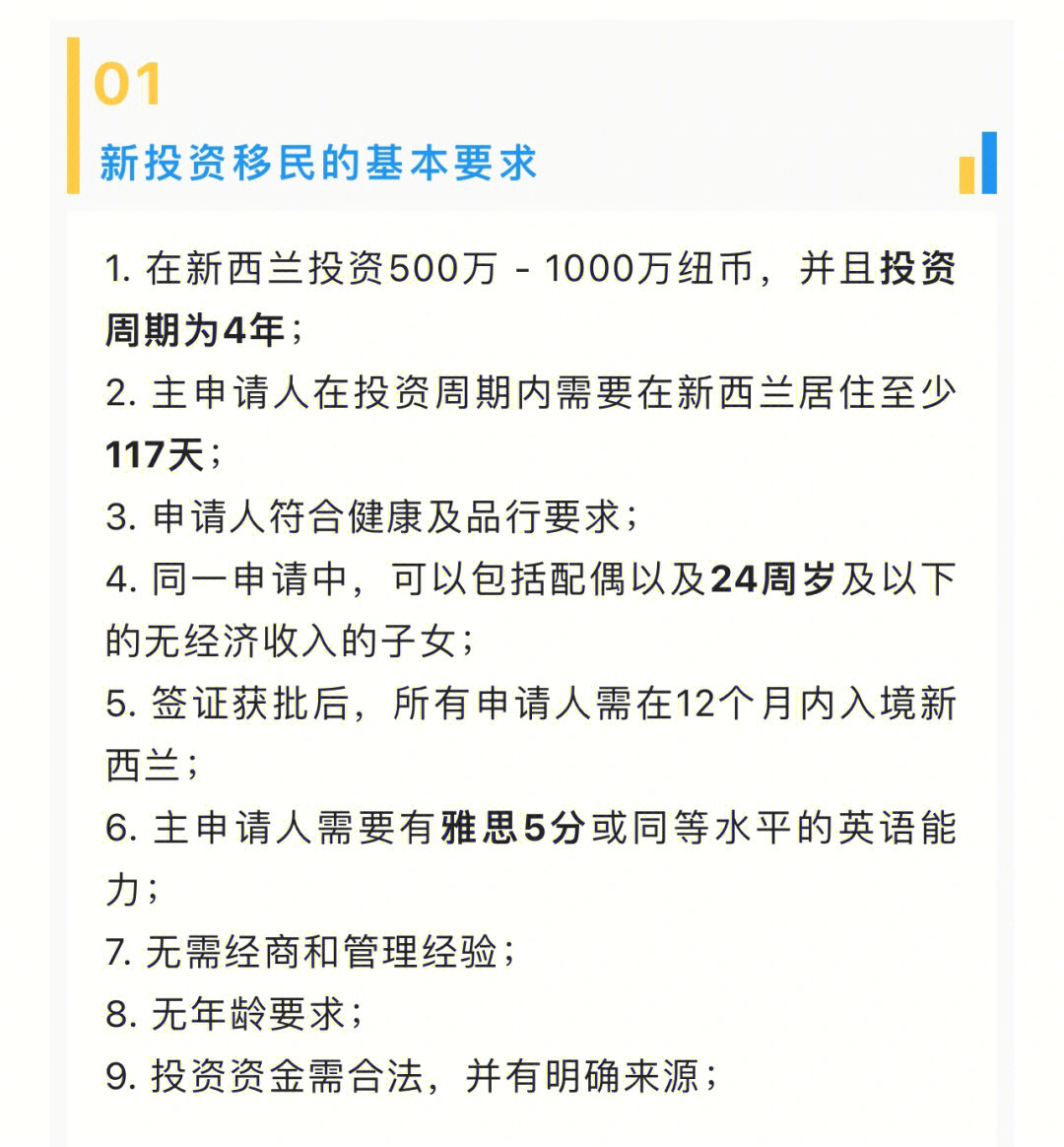 新政新西兰投资移民政策分享一下