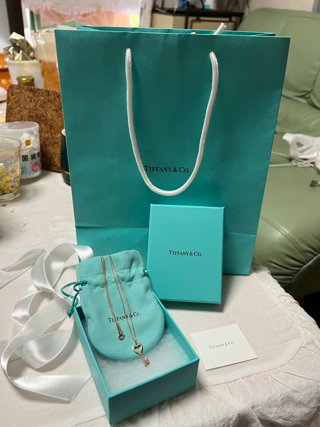 tiffany蒂芙尼18k玫瑰金爱心项链图片