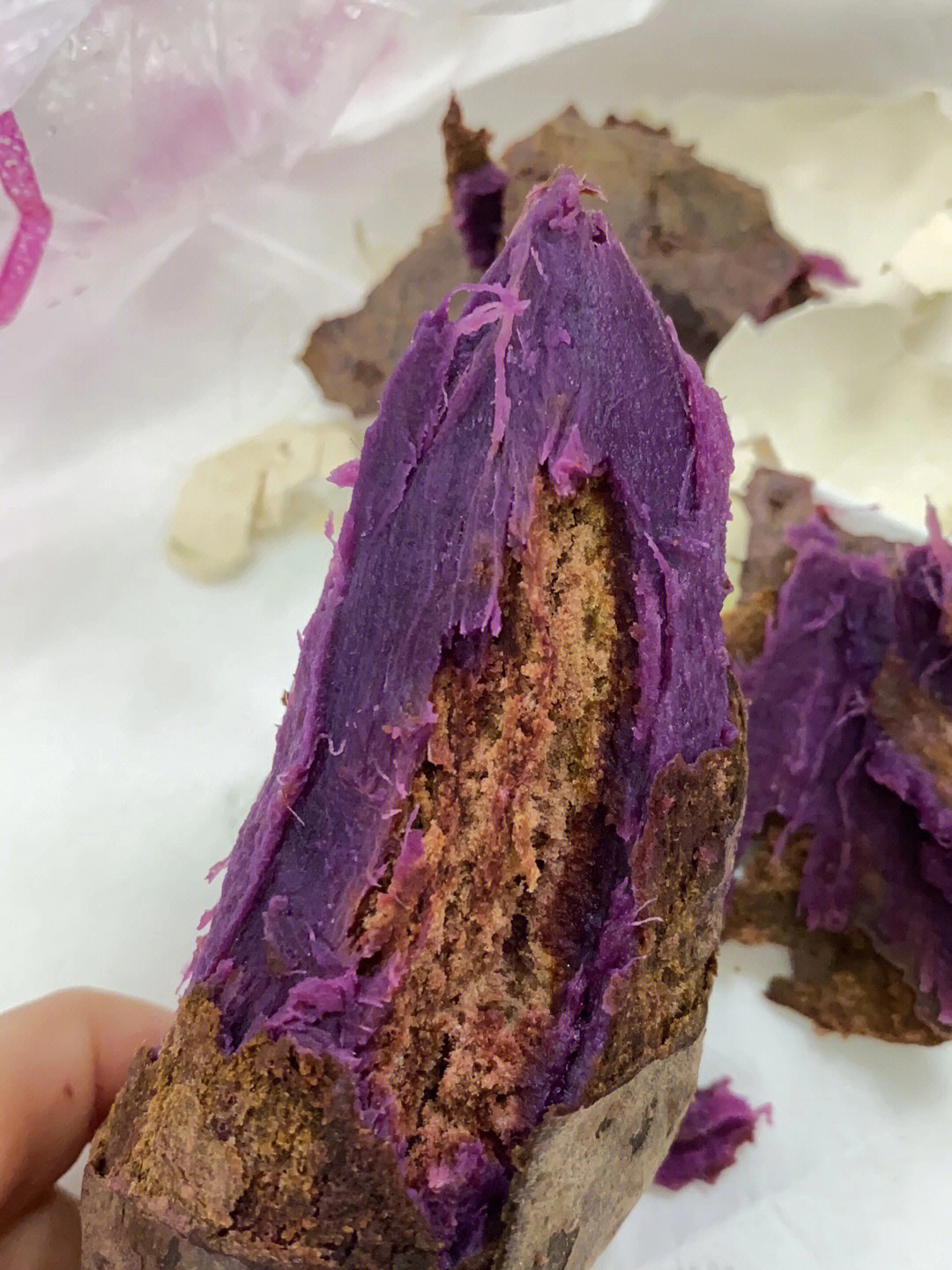 紫薯生黑斑的图片图片