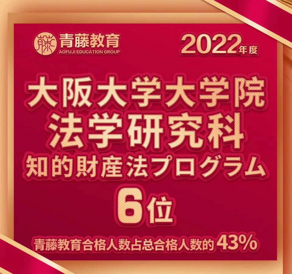 速报青藤6位学子合格大阪大学法学研究科