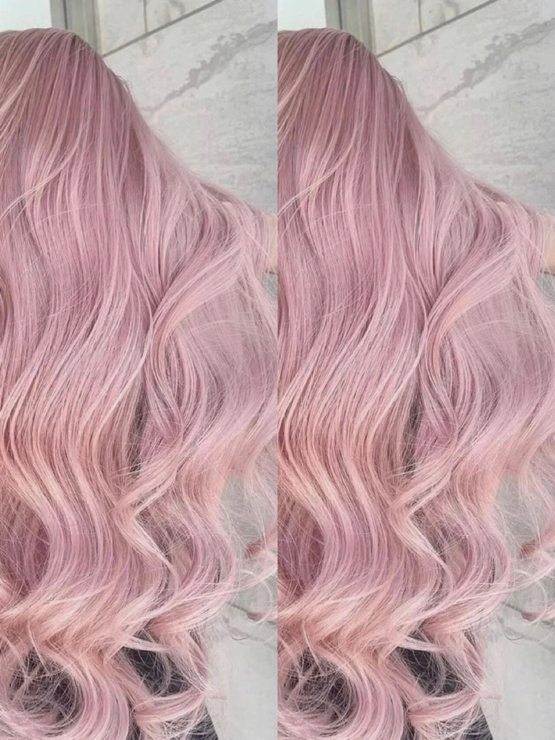 粉色头发掉色后的颜色图片
