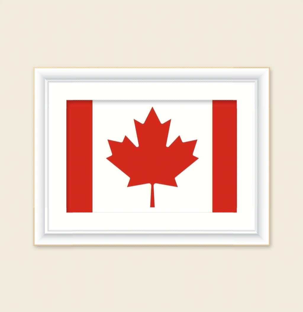 加拿大国旗涂色图片
