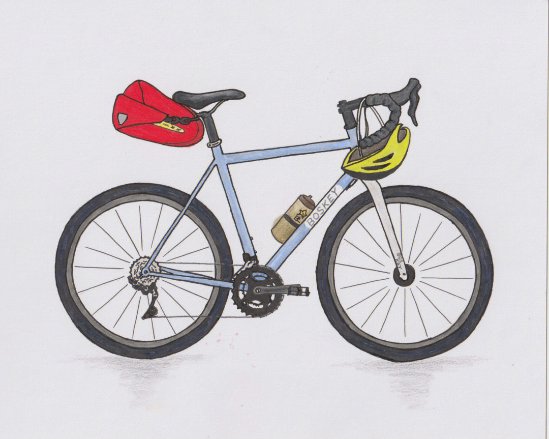 画一辆自行车 现代图片