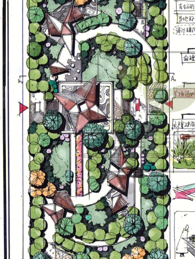 长方形公园设计平面图图片