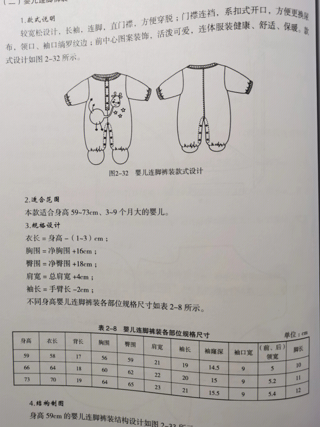 婴儿棉裤连脚裤裁剪图图片