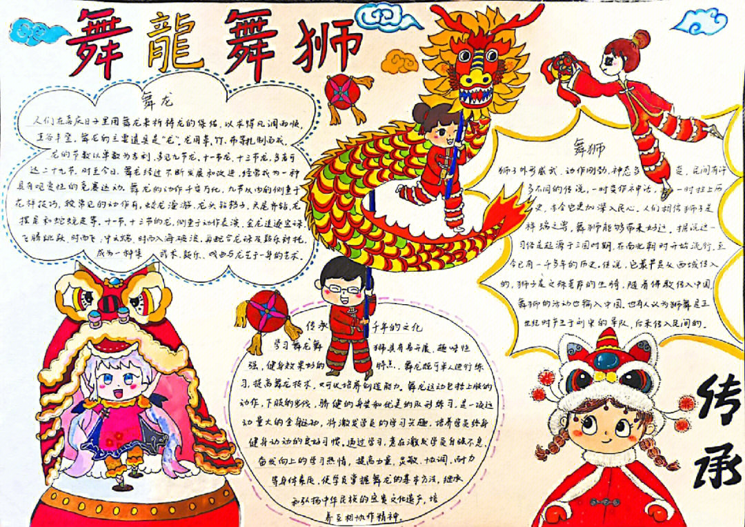 中国传统文化手抄报,4k纸,太耗时了
