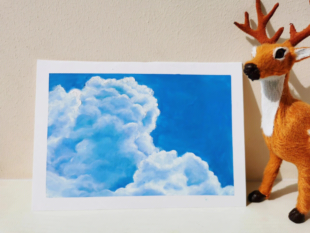颜料画云朵教程图片