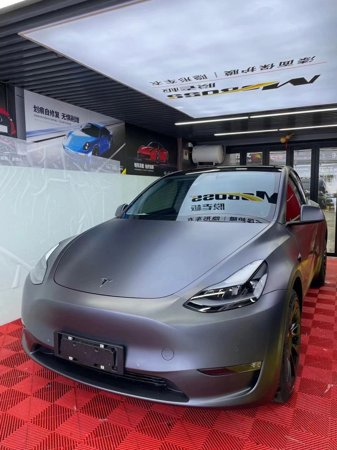 特斯拉model3moboss哑光车衣