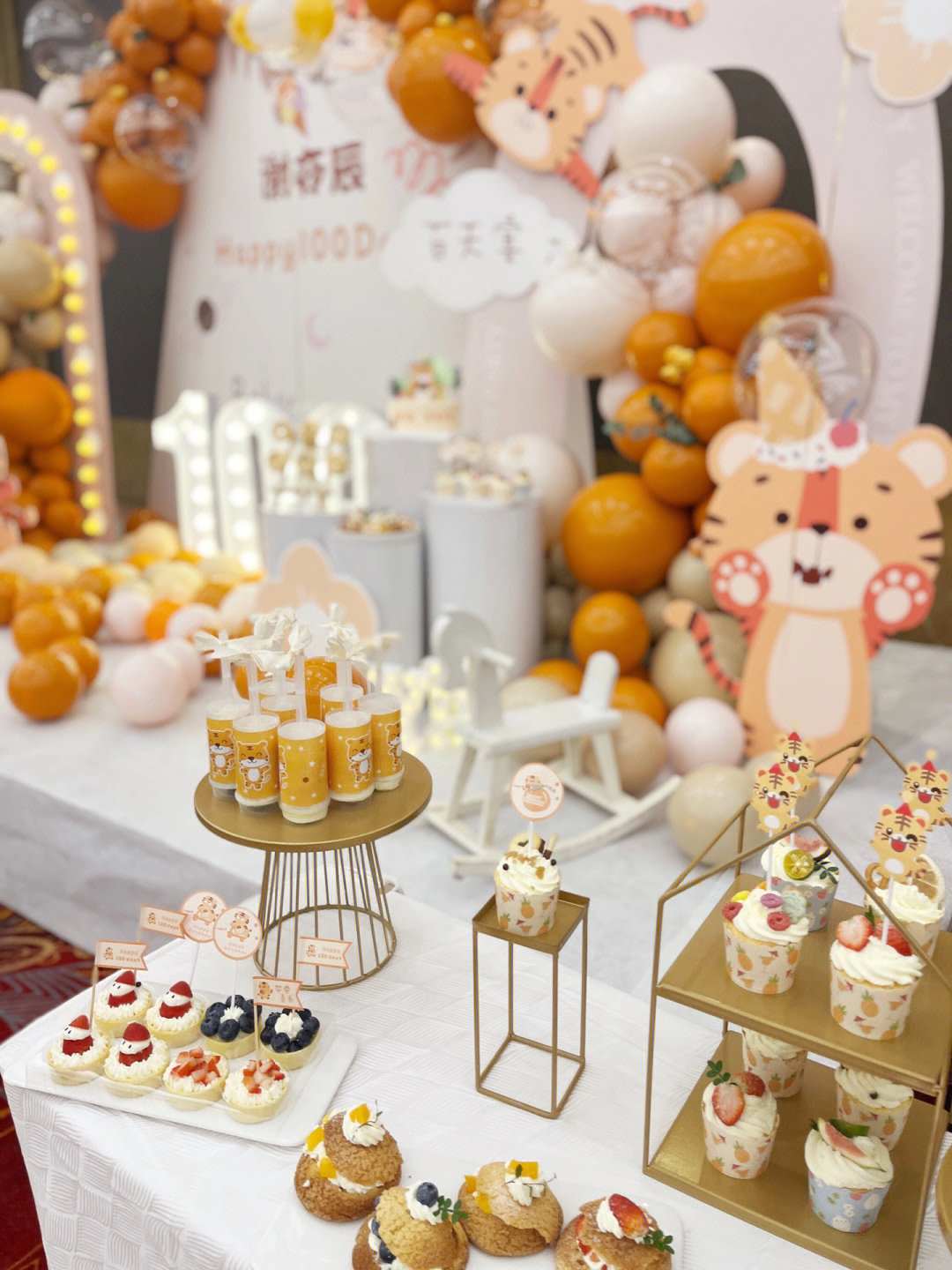 宝宝百日宴甜品台