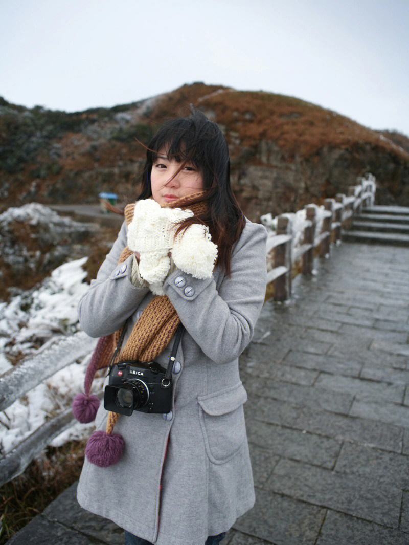 北国风光大明山雪飘了