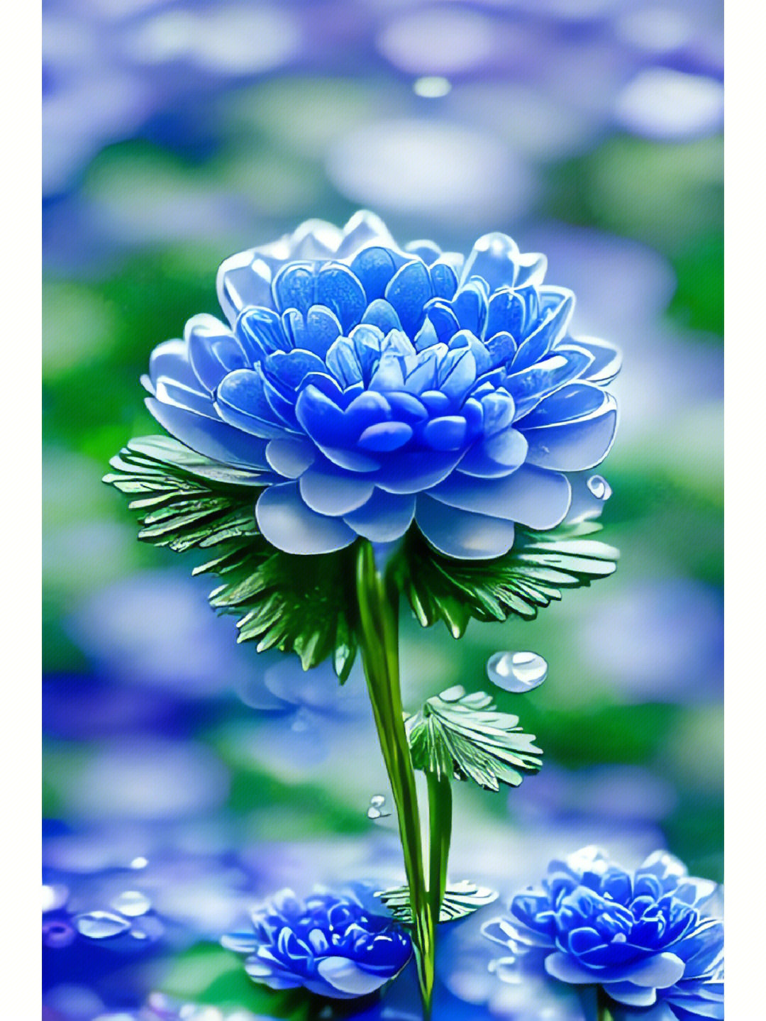 淡蓝色菊花