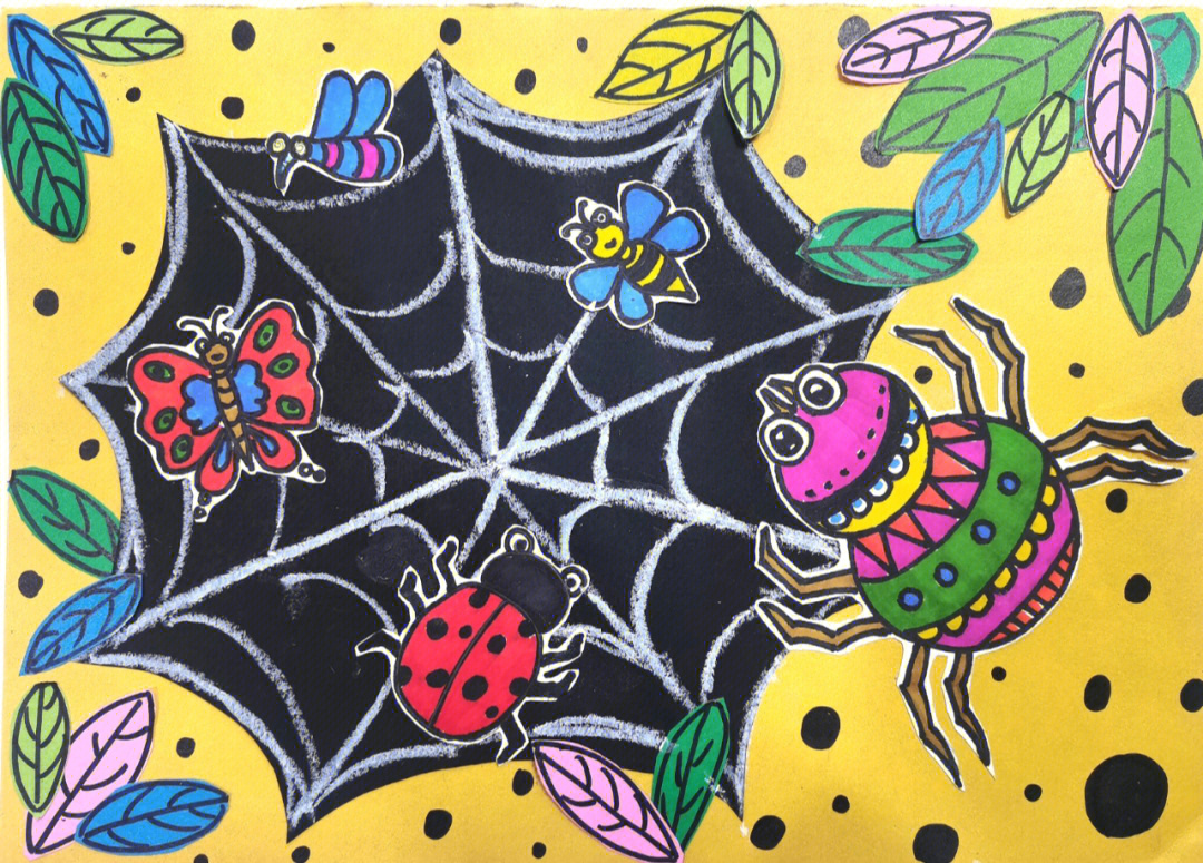 儿童创意画蜘蛛教案图片