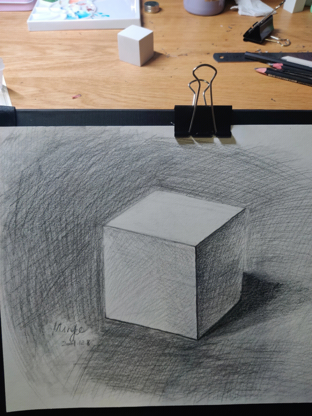 如何画立方体素描图片