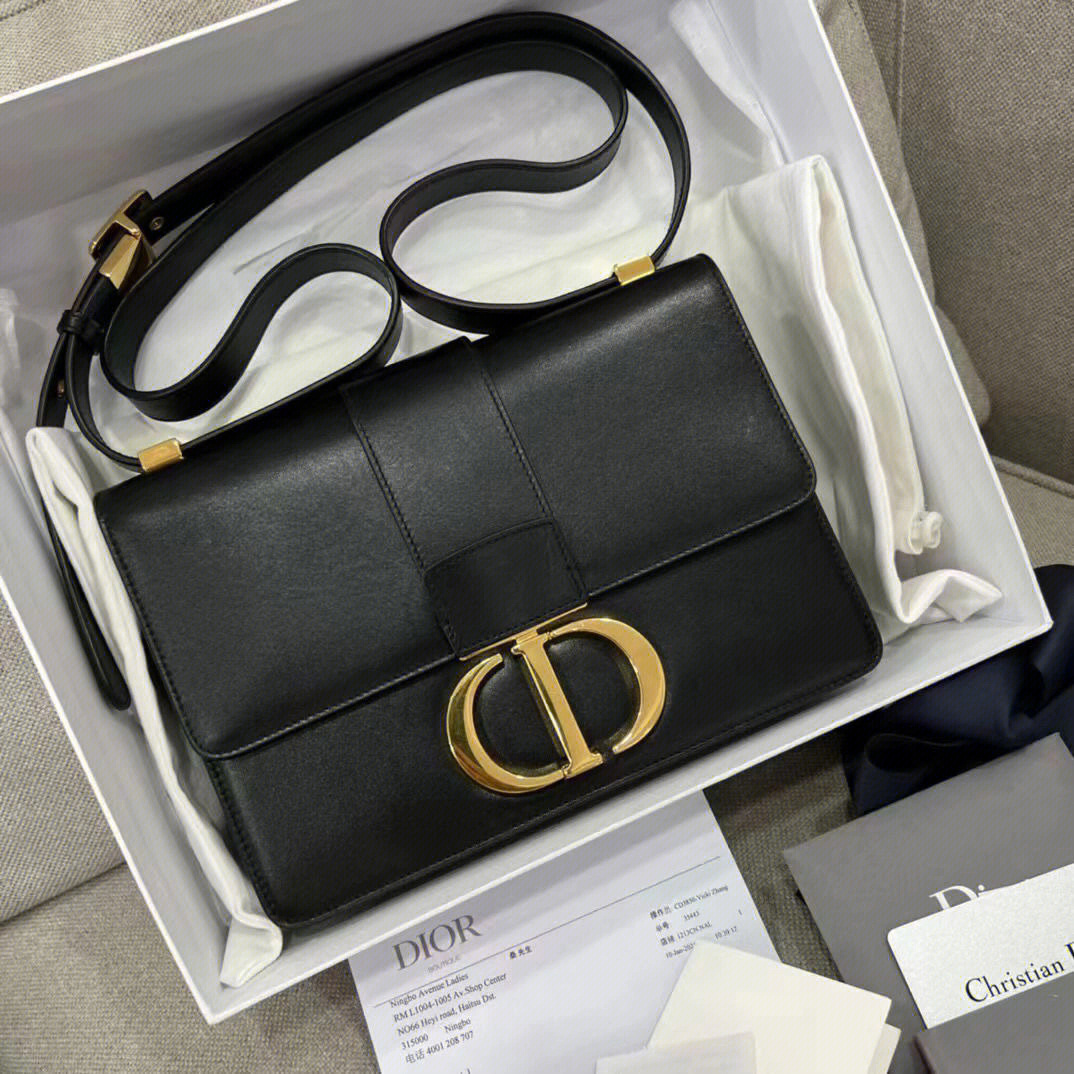 dior 蒙田montaigne30 黑色全皮款尺寸24*8*17 99新 21年全套带票