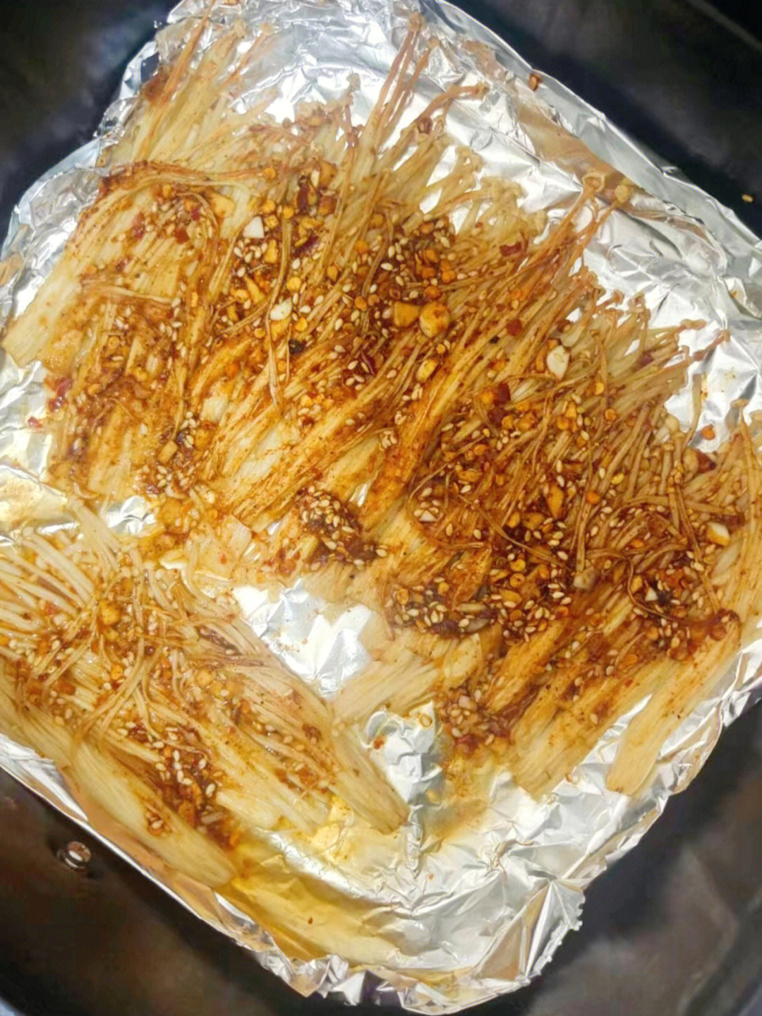 空气炸锅烤金针菇!简真和烧烤店一模一样!