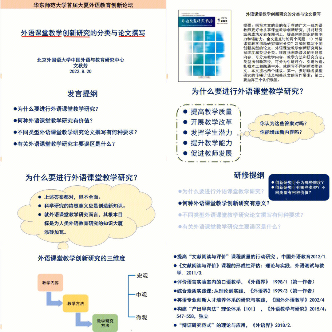 研究的知识大厦添砖加瓦26615何种外语课堂教学创新研究有意义?