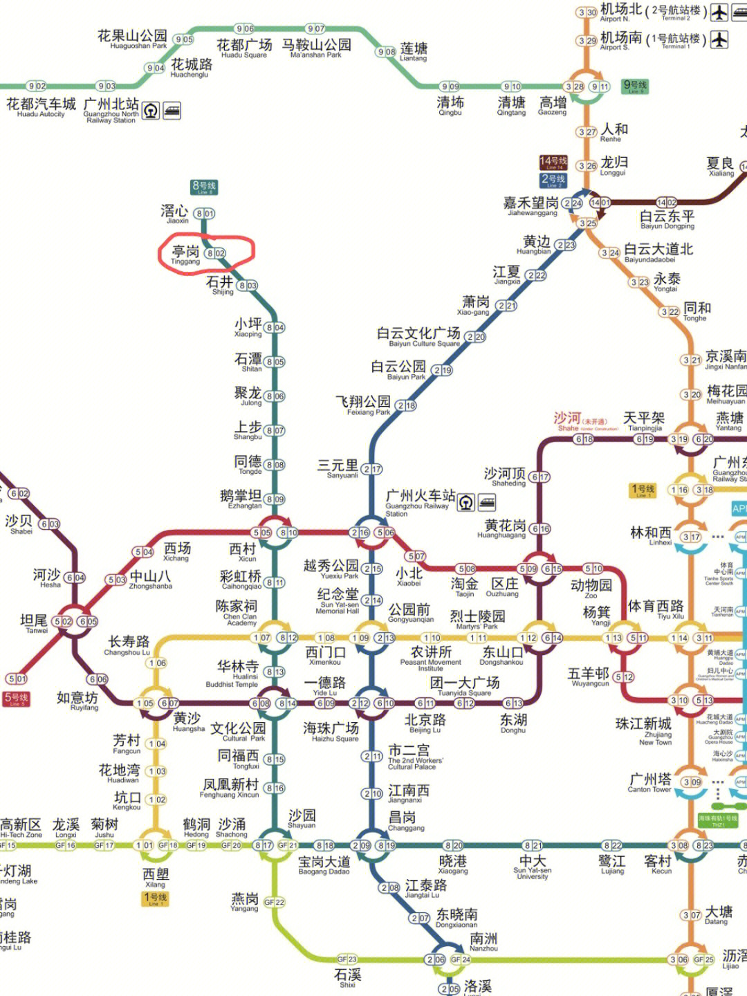 地铁8号线线路图 广州图片