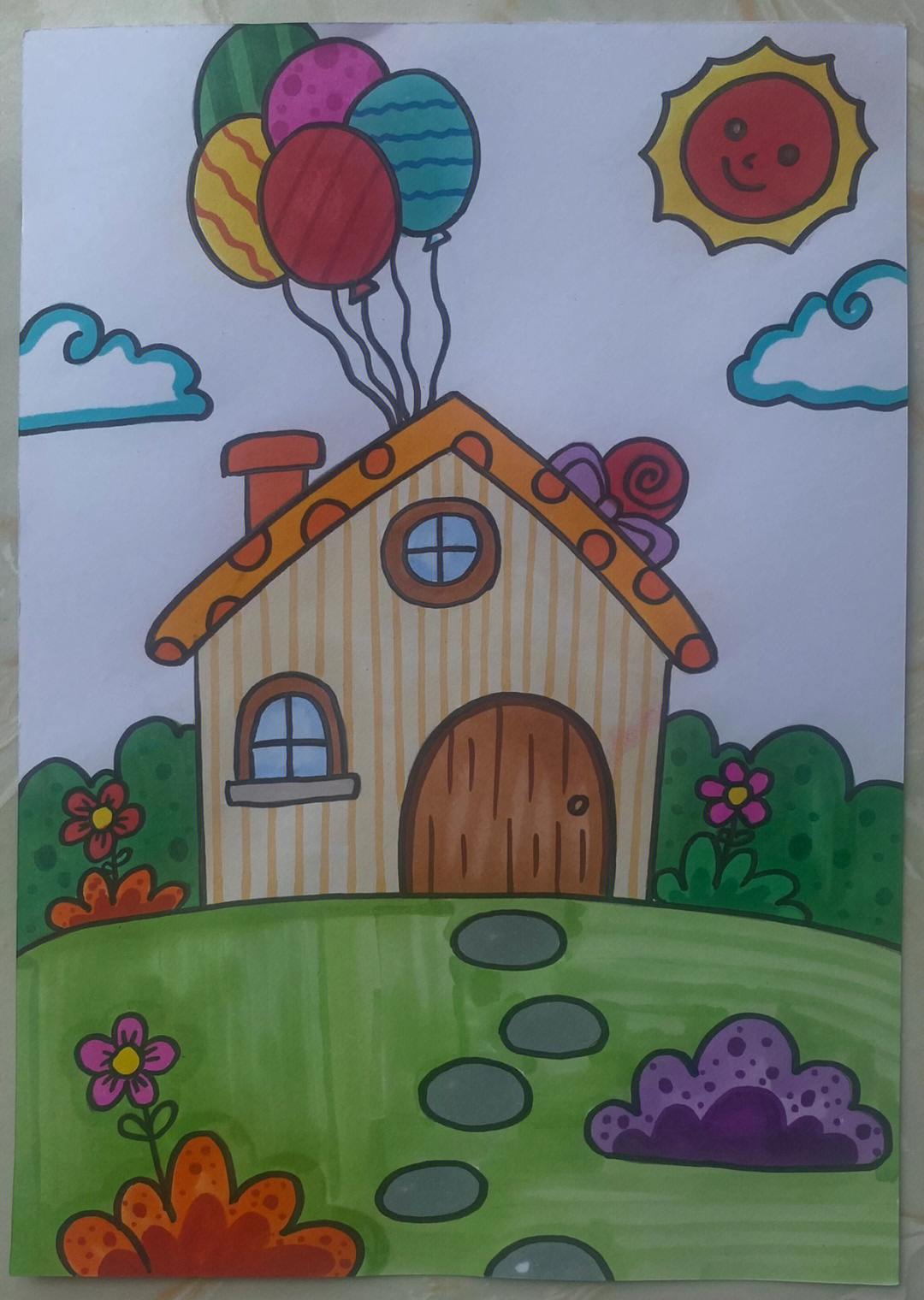 理想的房子儿童画图片