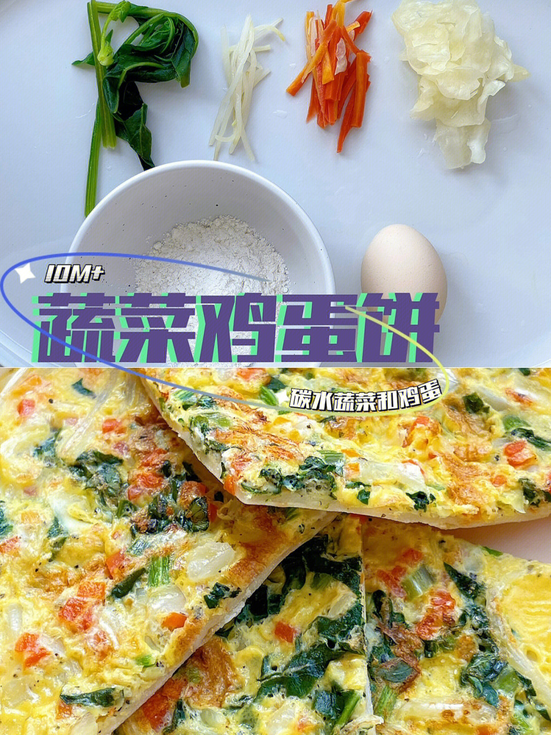 10m77辅食蔬菜鸡蛋饼快速营养早晚餐菜谱