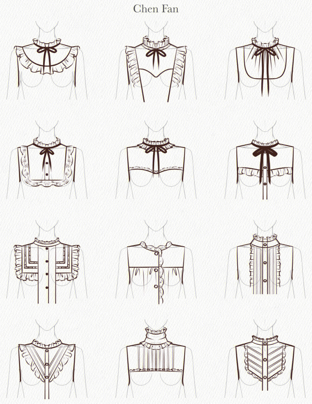 76服装设计108款领子领口素材纯干货分享