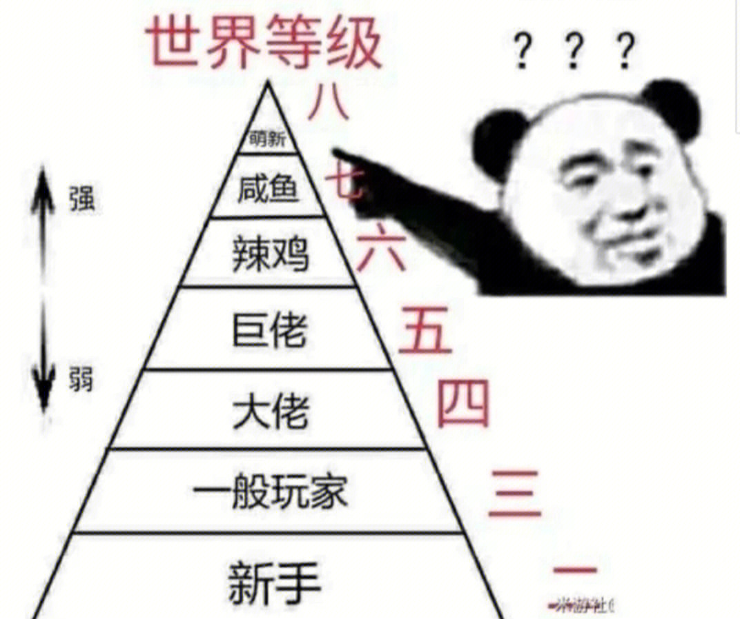 萌新大佬等级金字塔图片