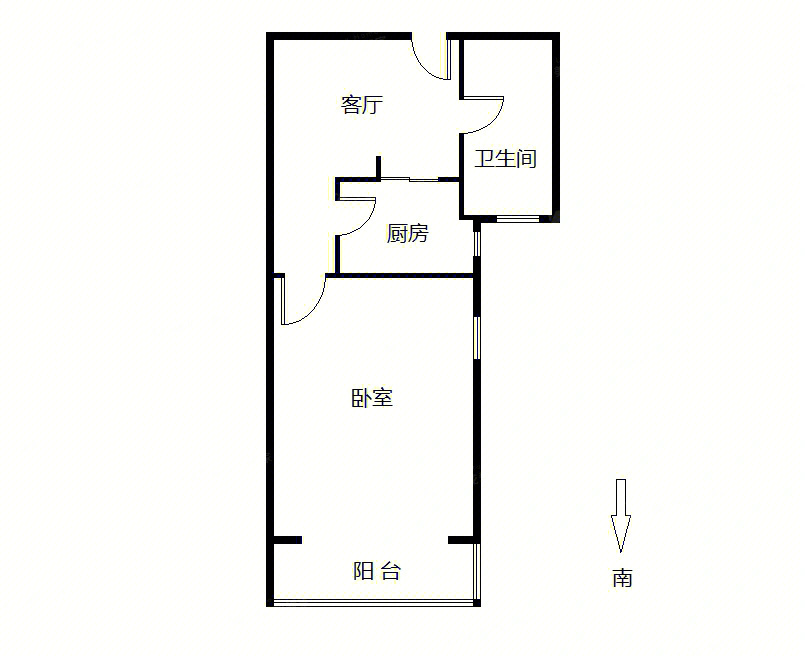 申峰大厦1室,1厅,1窗,1阳台.家具齐全.