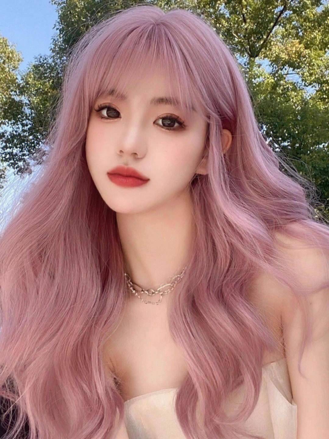 夏季仙女发色粉紫色