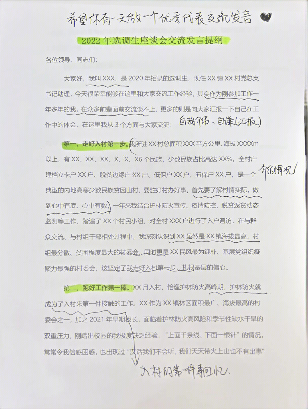 发言提纲的格式标准图片