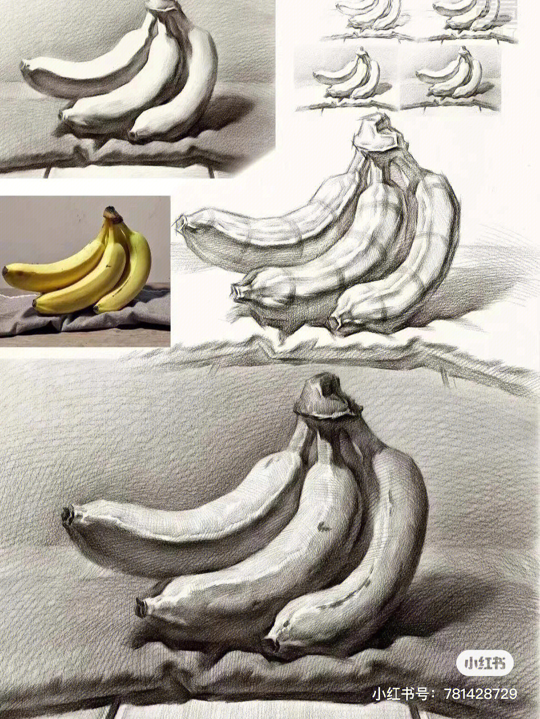 素描画香蕉简单图片