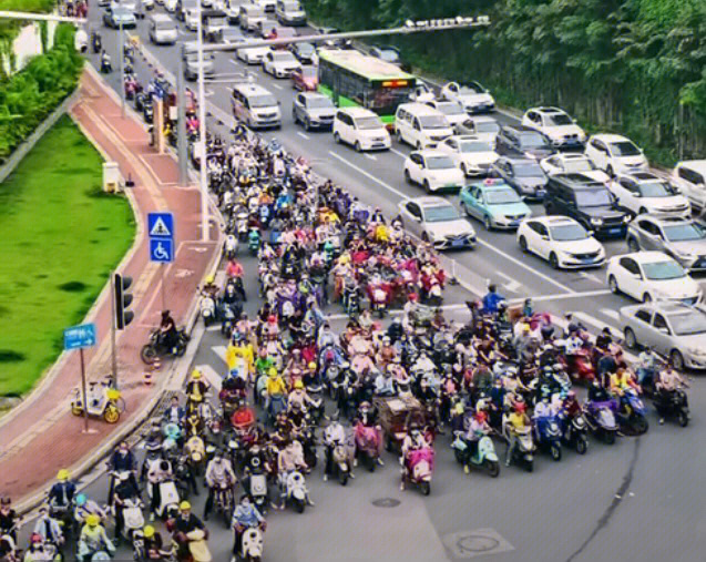 郑州电动车大军图片