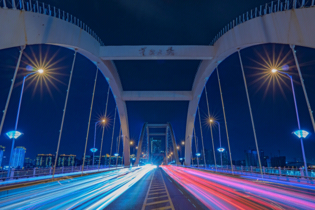 株洲大桥夜景图片