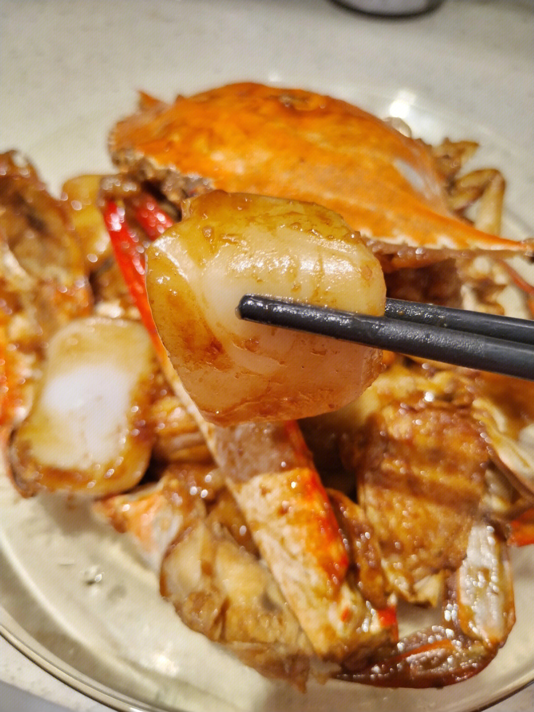 梭子蟹炒年糕的做法图片