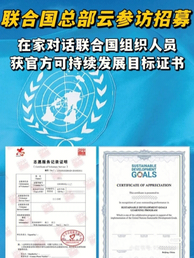 联合国卫生组织证书图片